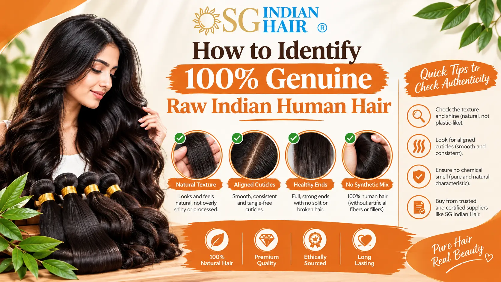 How to Identify 100% Genuine Raw Indian Human Hair